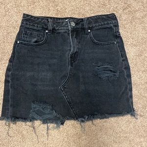 Black jean skirt